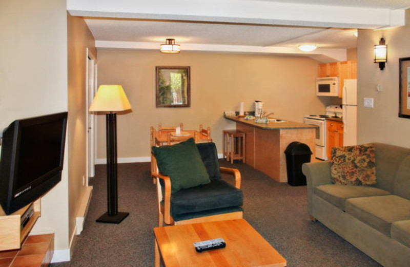 Living Room of a One Bedroom Unit at the Panorama Vacation Retreat at Horsethief Lodge