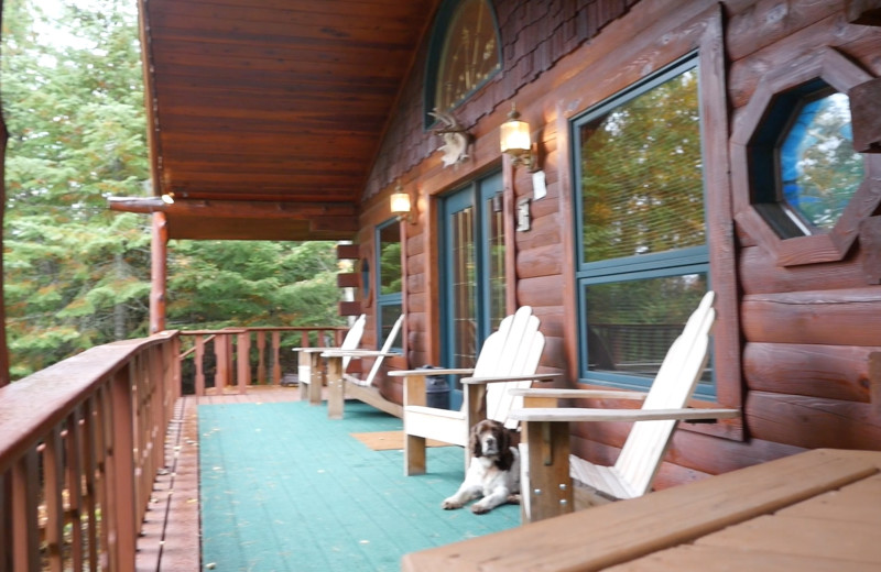 Porch view at Hungry Jack Lodge.