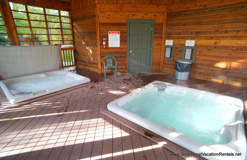 Rental hot tubs at Steamboat Vacation Rentals.