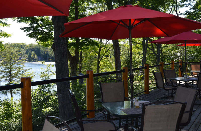 Take in a spectacular sunset while dining on Heather Lodge's patio!