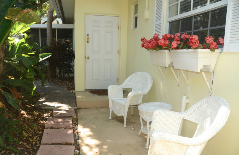 Rental patio at Beach Vacation Rentals.