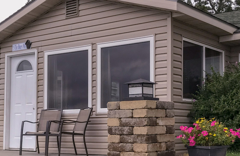 Cottage exterior at Holly's Resort.