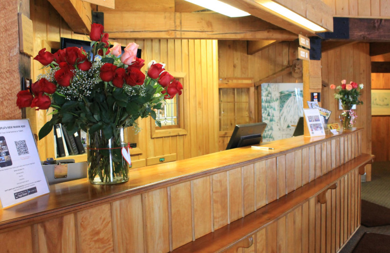 Front desk at Big Powderhorn Lodging.