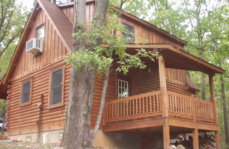 Cabin exterior at Rockin Z Ranch.