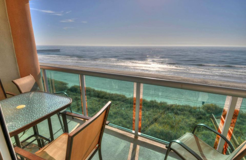 Rental balcony at CondoLux Vacation Rentals.