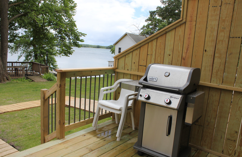 Cabin porch at Bonnie Beach Resort.