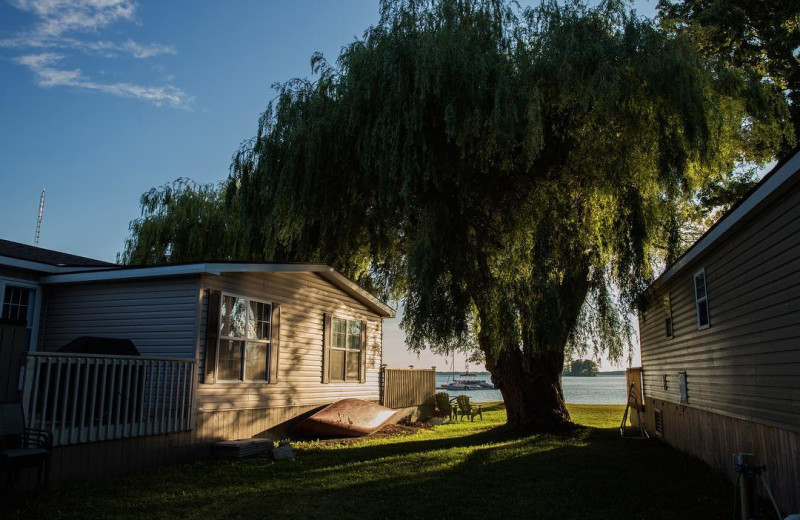 Cabin exterior at Great Blue Resorts- Cherry Beach Resort.