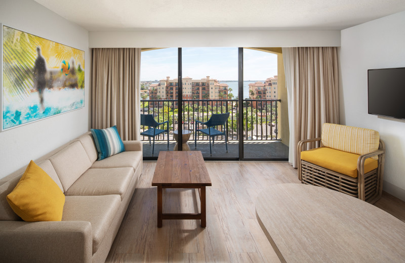 Guest living room at Sirata Beach Resort.