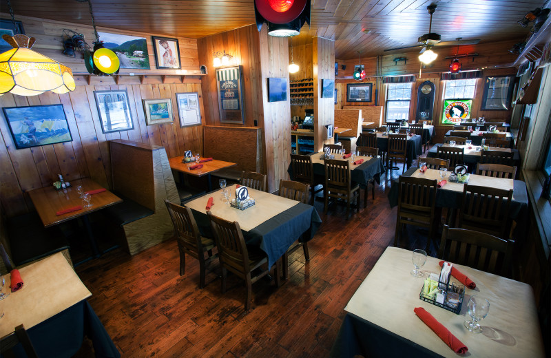 Dining room at Izaak Walton Inn.