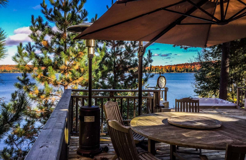 Rental deck at All-Season Cottage Rentals.