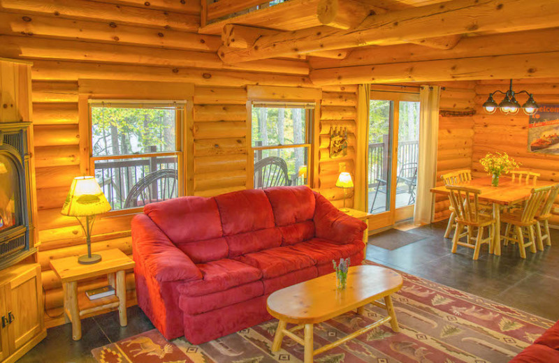 Cabin bedroom at White Eagle Resort.