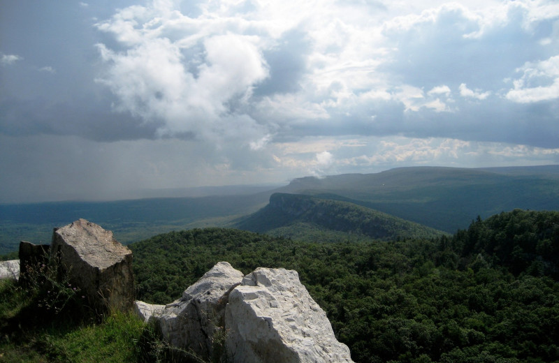 Hiking near Minnewaska Lodge.