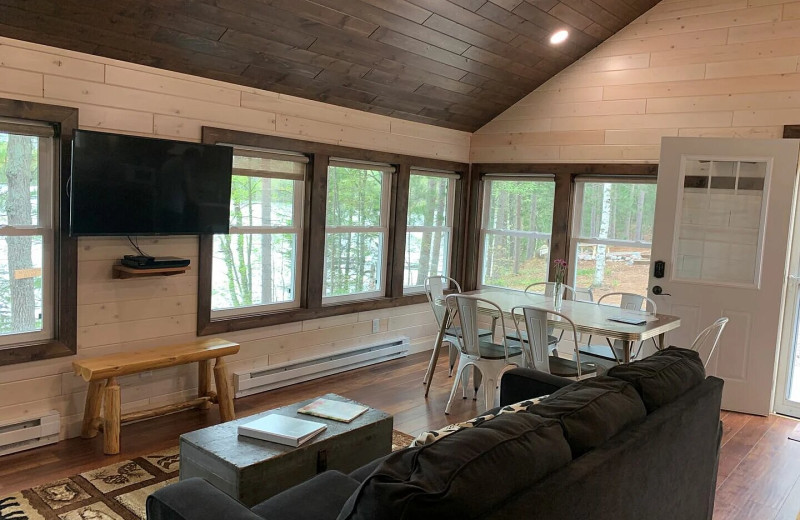 Cabin living room at Lakeland Rental Management.