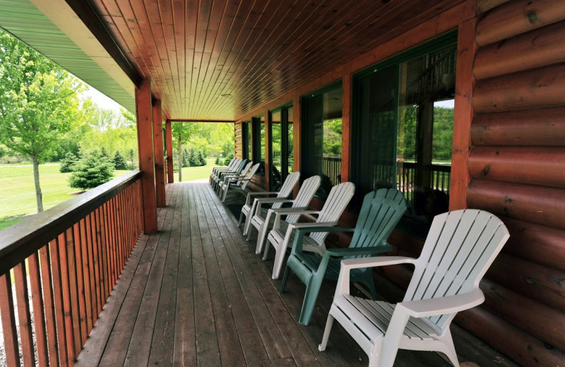 Deck view at Cedar Valley Resort.