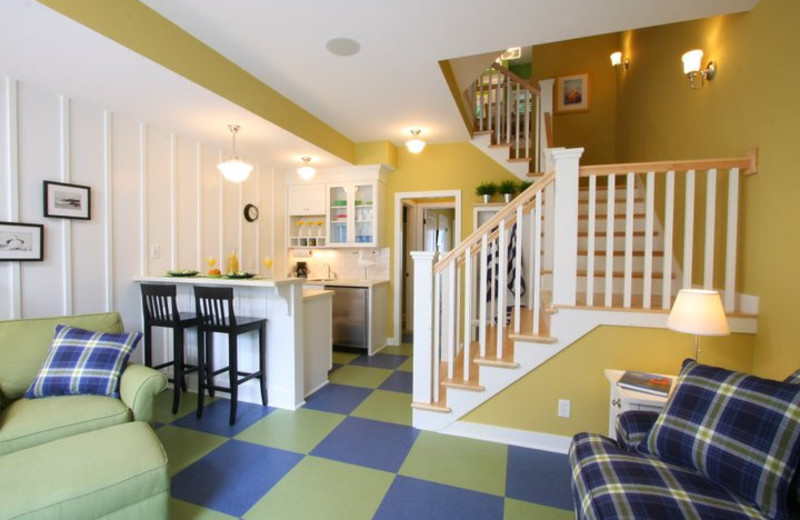 Vacation rental living room at The Beach House.