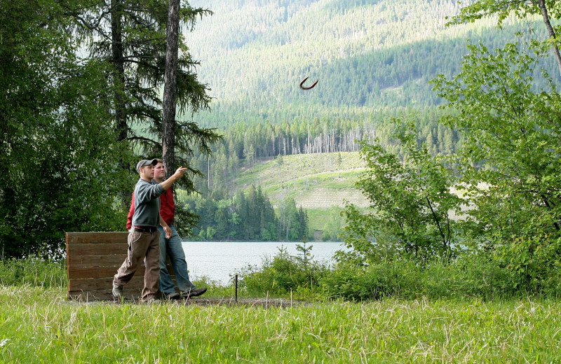 Horseshoes at Laughing Water Ranch.