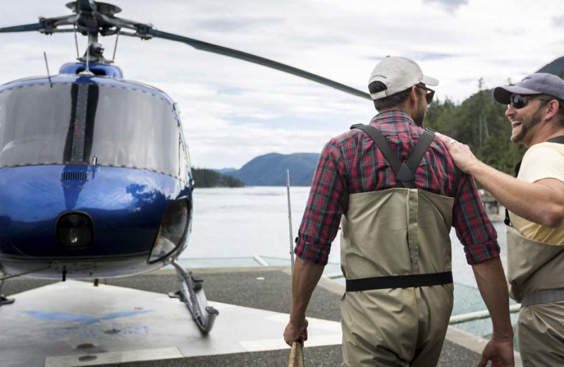 Fishing at Sonora Resort and Conference Centre, Canada.