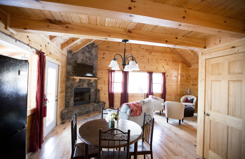 Cabin interior at Aspen Ridge.