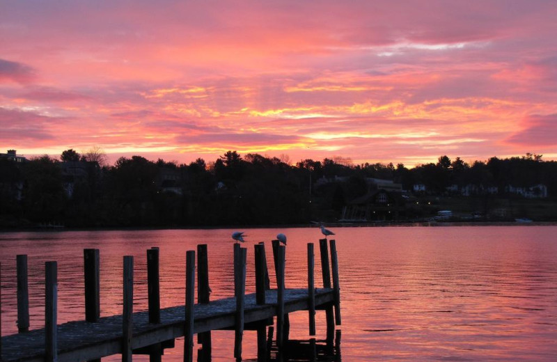 Lake sunset at Windrifter Resort.