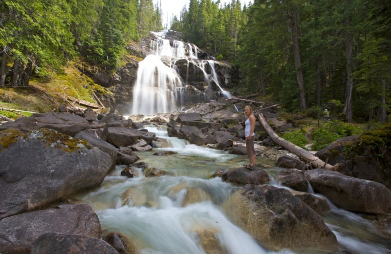 Waterfall at REO Rafting Resort.