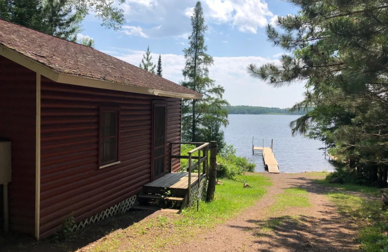 Cabin exterior at Devil's Track Cabins.