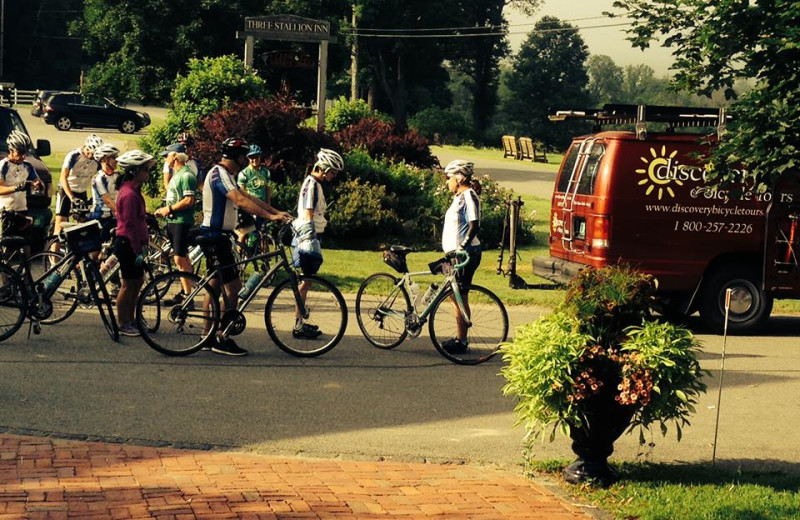 Biking at Three Stallion Inn.
