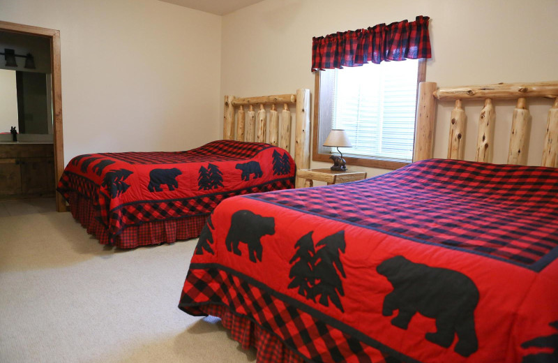 Guest bedroom at East Silent Lake Resort.