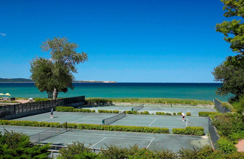 Tennis court at The Homestead.