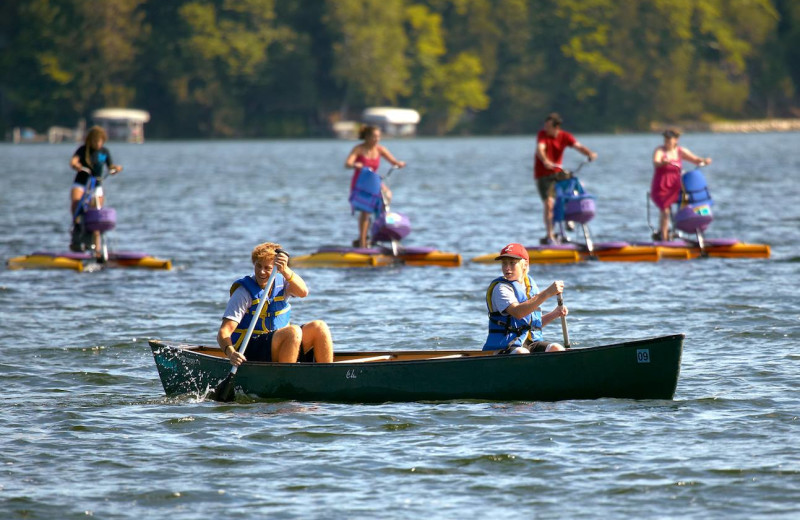 Canoeing at Cragun's Resort and Hotel on Gull Lake.