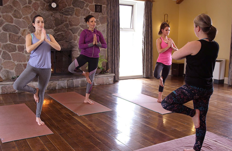 Yoga at Ste. Anne's Spa.
