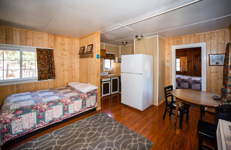 Cabin interior at North Shore Lodge & Resort.