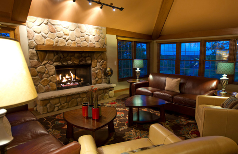 Each of our six Inns feature two public living areas full with large, flatscreen television and stone fireplaces.