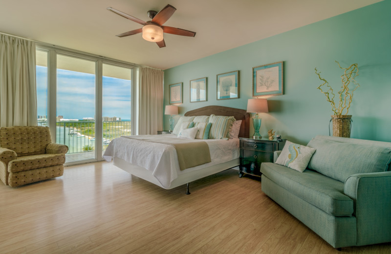 Rental bedroom at Paradise Gulf Properties.