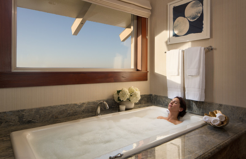 Guest bathroom at Monterey Plaza Hotel & Spa.