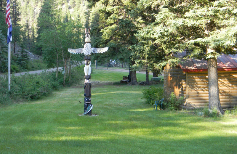 Totem at Tomahawk Guest Ranch.