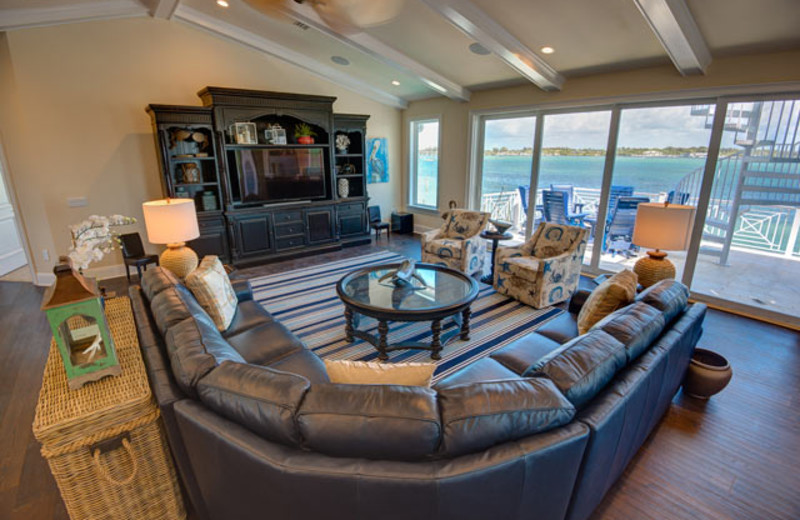 Rental living room at Anna Maria Vacations.