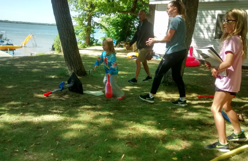 Family games at Woodlawn Resort.