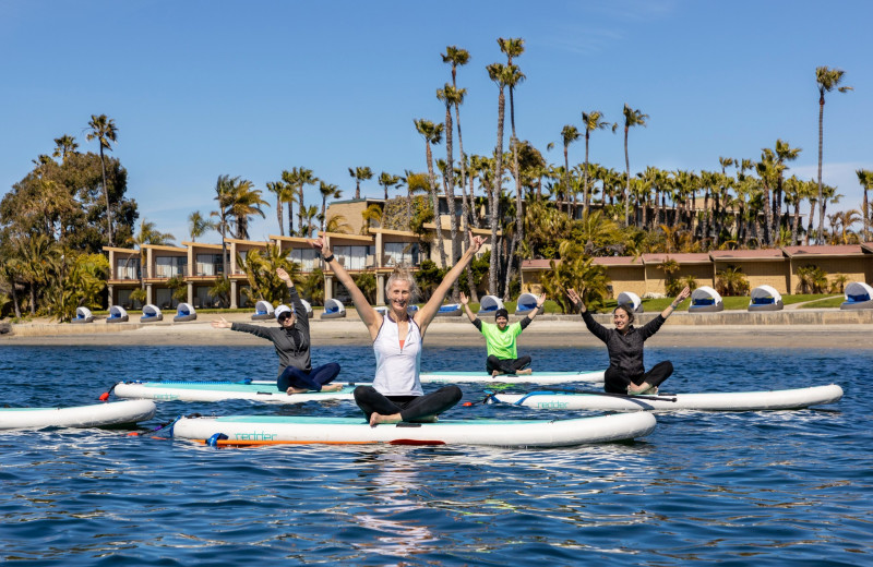 Fitness classes at Bahia Resort Hotel.