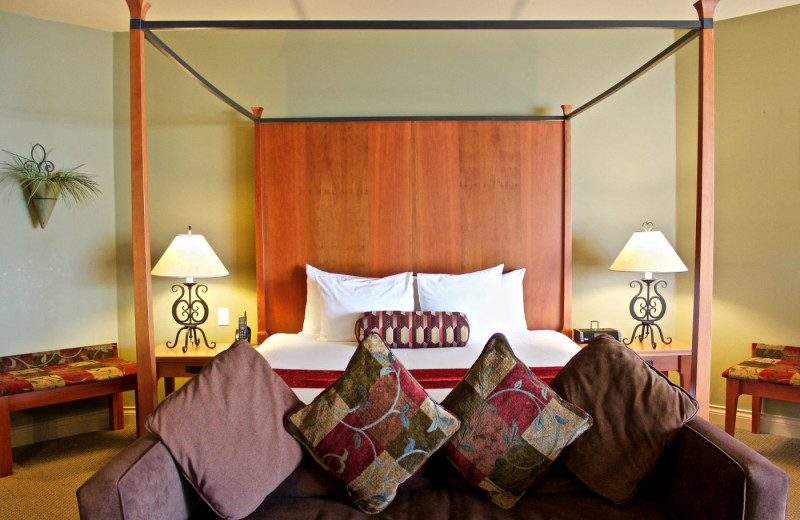 Guest room at Long Beach Lodge Resort.