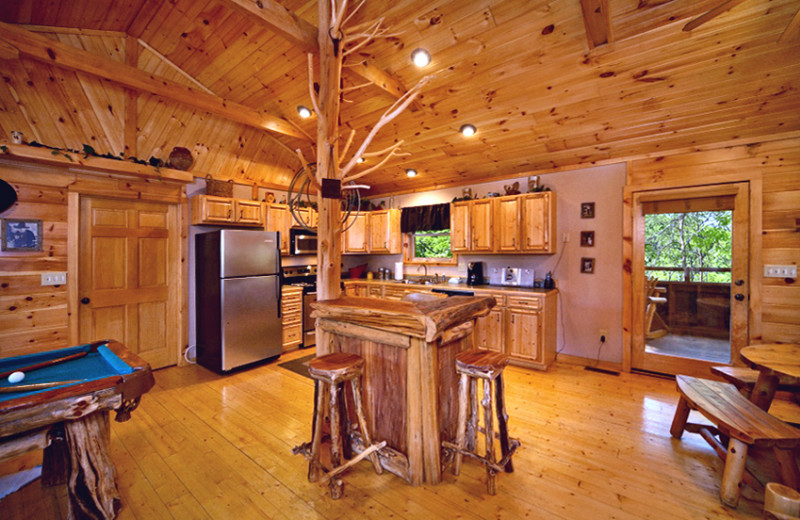 Cabin kitchen at SmokyMountains.com.