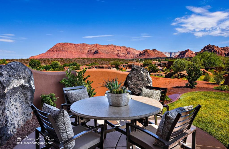 Private patio at The Inn at Entrada.