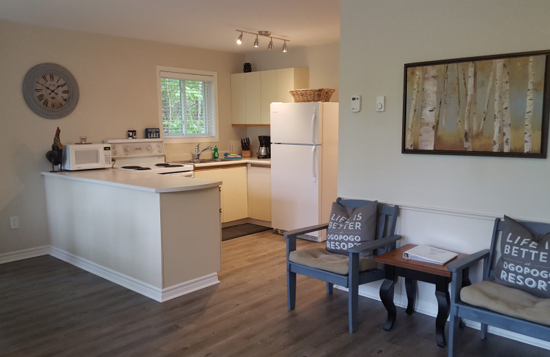 Guest kitchen at Ogopogo Resort.