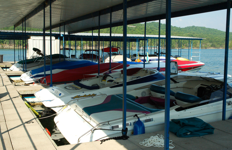 Boats at Alpine Lodge Resort.