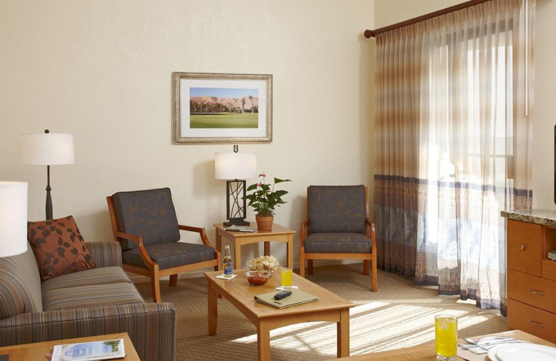 Vacation rental living room at Vista Mirage Resort.