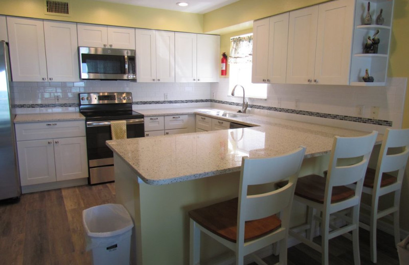 Rental kitchen at Long Key Vacation Rentals.