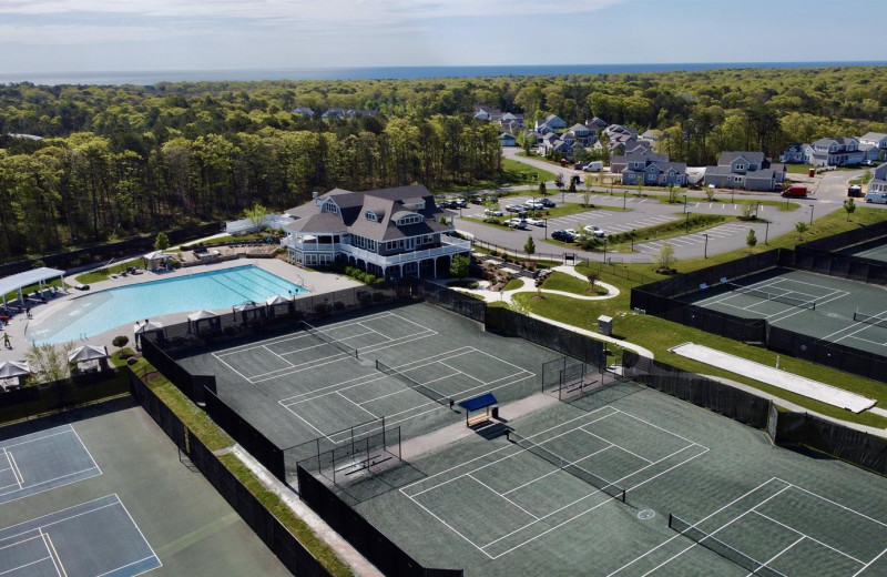 Tennis court at The Club at New Seabury.