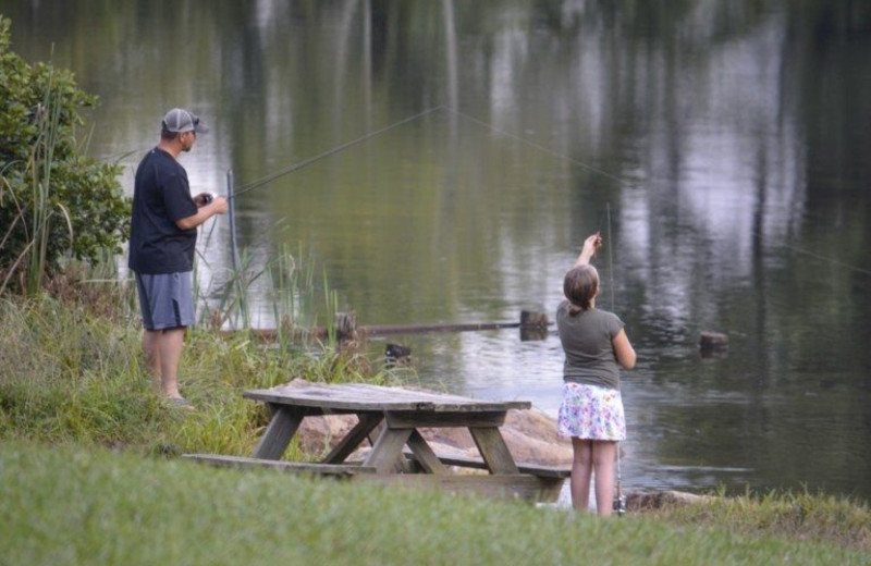 Fishing at Lake Ridge Resort.