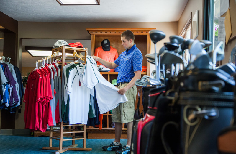 Golf shop at Evergreen Resort.