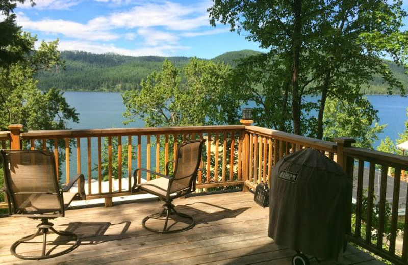 Vacation rental deck at Five Star Rentals of Montana.