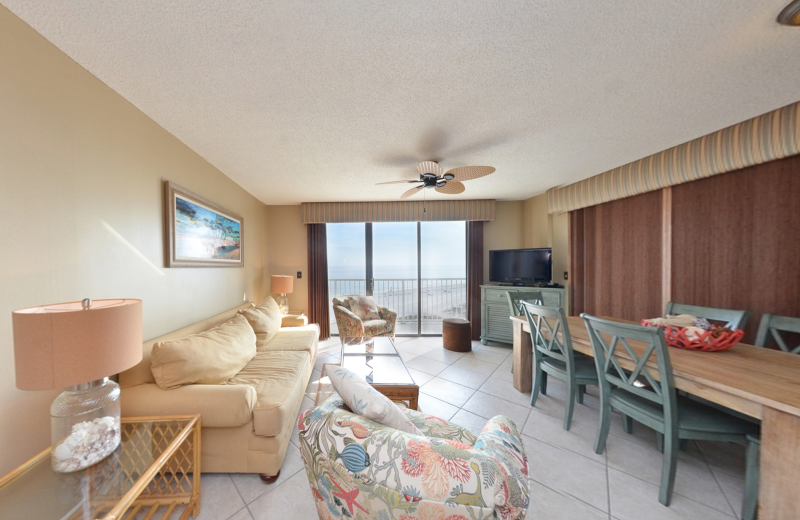 Rental living room at Coastal Properties.